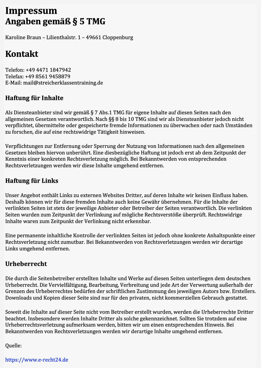 Impressum